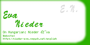 eva nieder business card